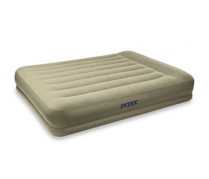 Intex ZX-67746 Inflatable Queen Size Pillow Rest Mid-Rise Airbed - Beige - Zoom Image