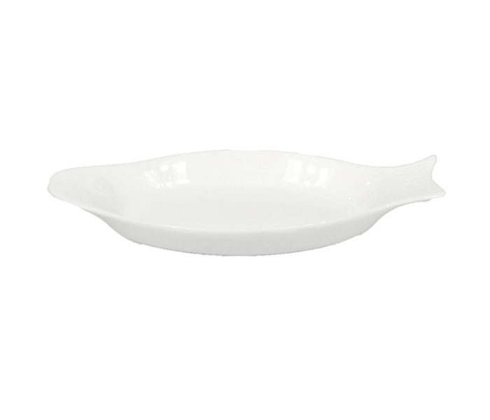 Royalford RF8766 12-inch Fish Shape Plate - White - Zoom Image