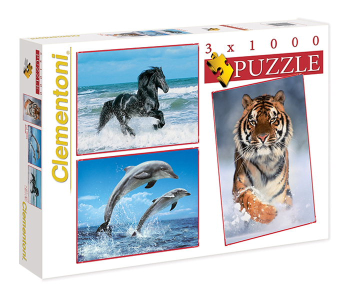 Clementoni 08004 High Quality Collection Animals Adult Puzzle - 3 x 1000 Pieces - Zoom Image 3