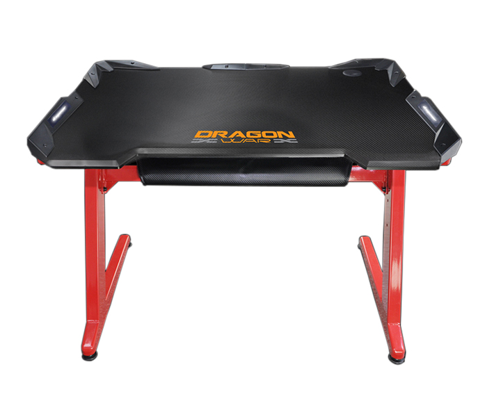 Dragon War GT-001 LED Gaming Desk - Red - Zoom Image 4