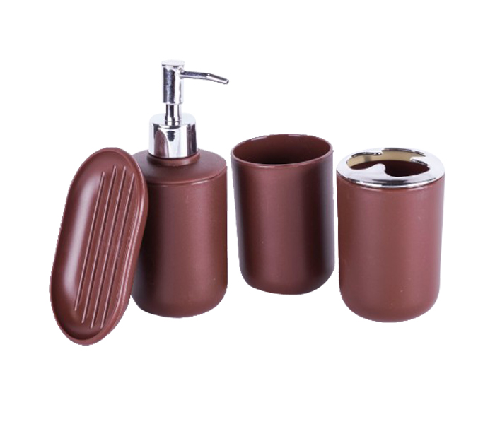 DND DD14177 4 Pieces Bathroom Set Brown - Zoom Image 2