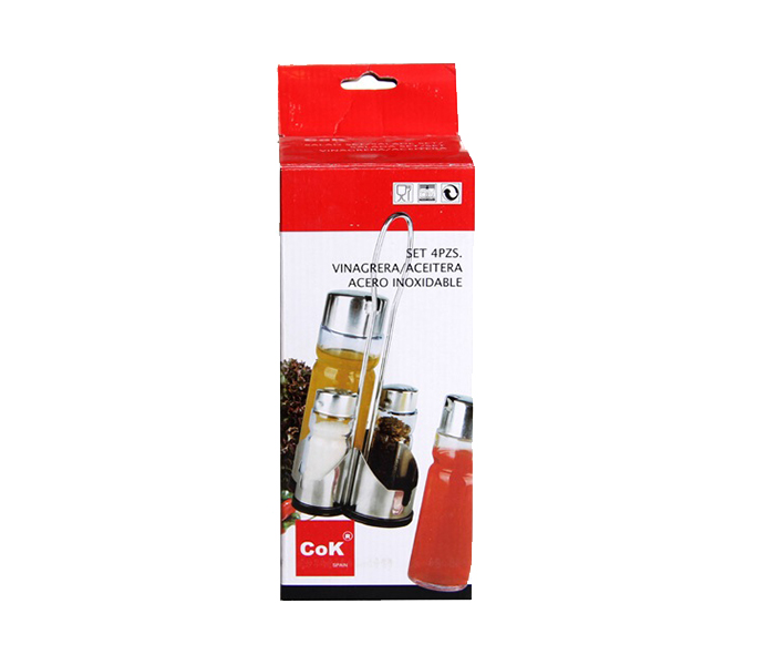 Cok CE-111-0001 Pezzi Oil, Vinager, Salt & Peper Shakers - 4 Pieces - Zoom Image