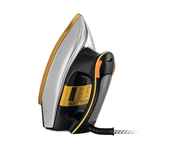 Black and Decker F550-B5 1200W Heavy Weight Dry Iron - Black and Gold - Zoom Image 1