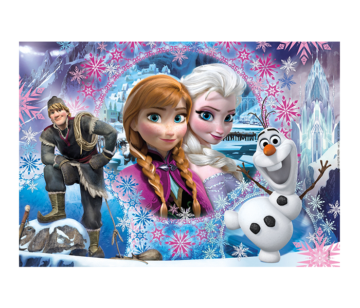 Clementoni Super Color Frozen Queen of The North Mount Glitter Children Puzzle - 104 Pieces - Zoom Image 1