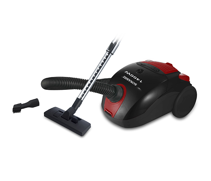 Sonashi SVC-9023 1400W Canister Vacuum Cleaner - Black & Red - Zoom Image 5