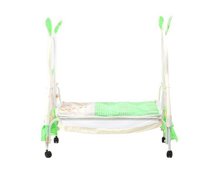 Baby Plus BP8297 Baby Swing Cradle Cum Crib with Removable Mosquito Net - Green - Zoom Image 1