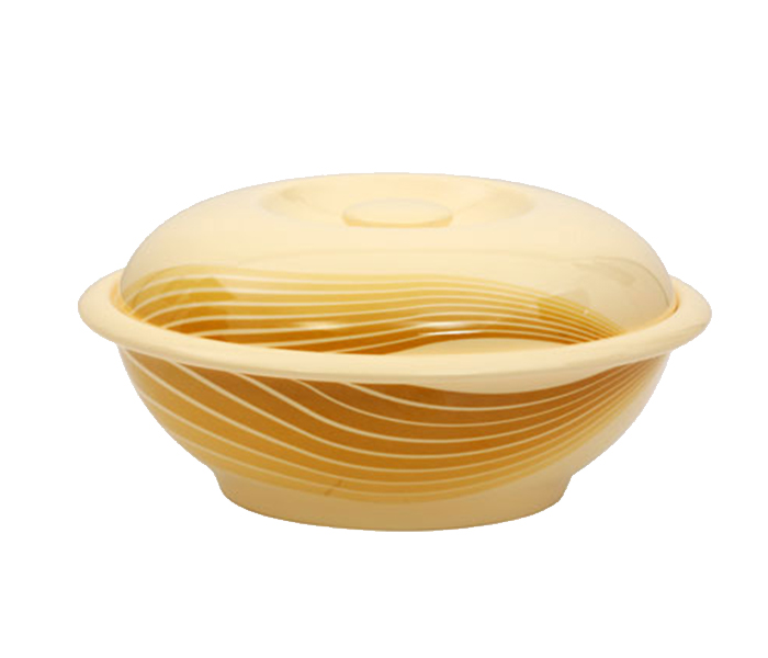 Royalford RF8200 10-inch Melamine Ware Radiant Thai Soup Bowl with Lid - Yellow - Zoom Image