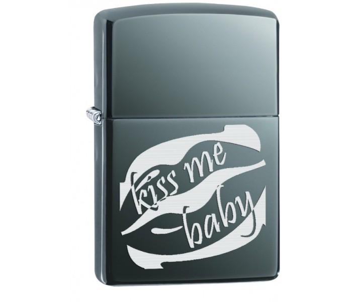 Zippo 150 MP319766 Kiss Me Baby Lighter Green - Zoom Image