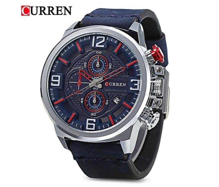 Curren 8278 Analog Quartz Watch For Men Blue - Zoom Image 1