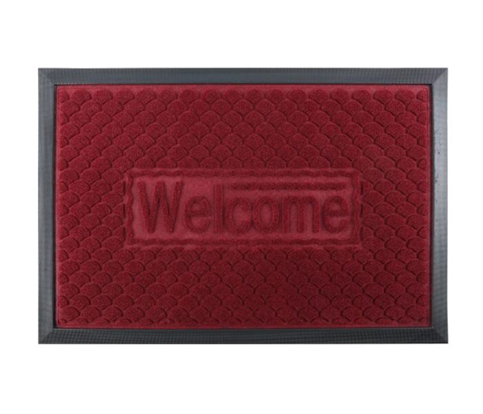 Royalford RF9565 Rectangular Door Mat - Red & Black - Zoom Image