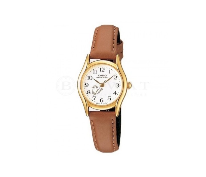 Casio LTP-1094Q-7B8DF Womens Analog Watch White and Brown - Zoom Image