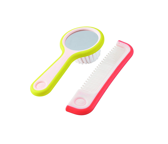 Bebe Confort 32000218 Brush Mirror & Comb - Green & Pink - Zoom Image