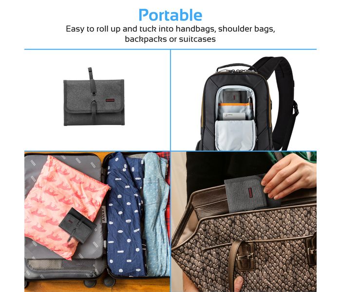 Promate TravelPack-S Multi Purpose Travel Electronic Accessory Organizer Pouch, Black - Zoom Image 4