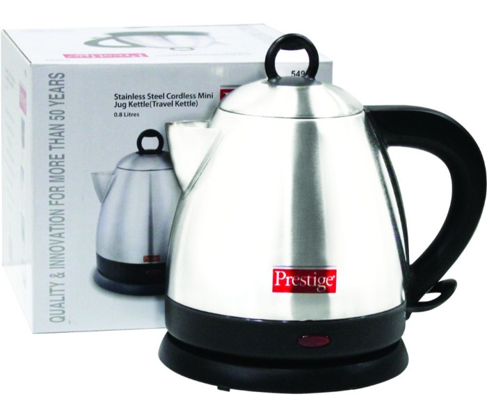 Prestige PR54933 Stainless Steel Cordless Travel Kettle 1.2 Litre Silver - Zoom Image