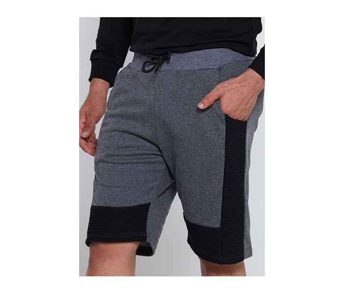 Lynk LY10022 Sports Style Solid Cottonshort For Men XXL - Grey - Zoom Image 4