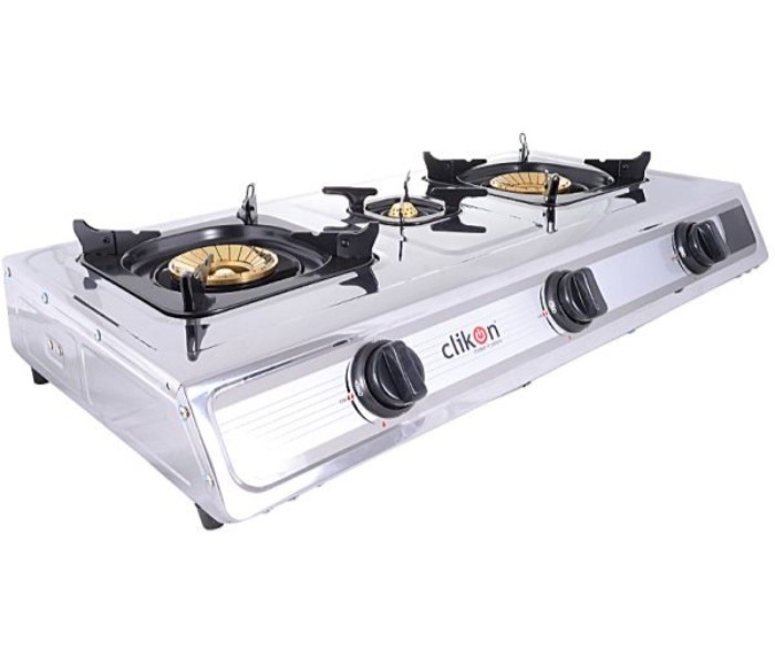 Clikon CK4253-N Triple Burner Stainless Steel Gas Stove Silver and Black - Zoom Image 5