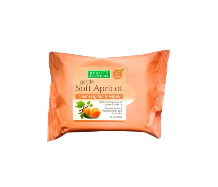 Beauty Formulas N14977997A Gentle Soft Apricot Cleansing Facial Wipes - 30Pieces - Zoom Image