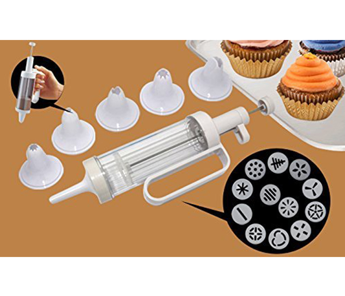 Yaneli Cookie Press & Cake Decorator Set - White - Zoom Image 5