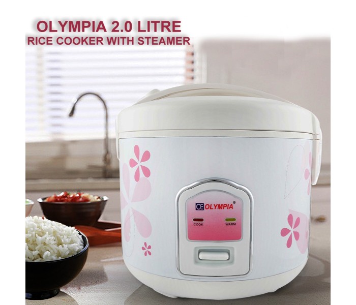 Olympia OE-500 Rice Cooker with Steamer 2 L White - Zoom Image 4