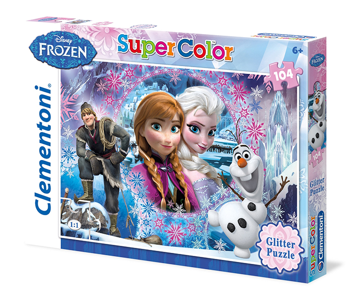 Clementoni Super Color Frozen Queen of The North Mount Glitter Children Puzzle - 104 Pieces - Zoom Image 2