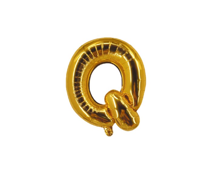 Party Time Q-G-803409 Letter Q 16 Inch Foil Balloon Gold - Zoom Image