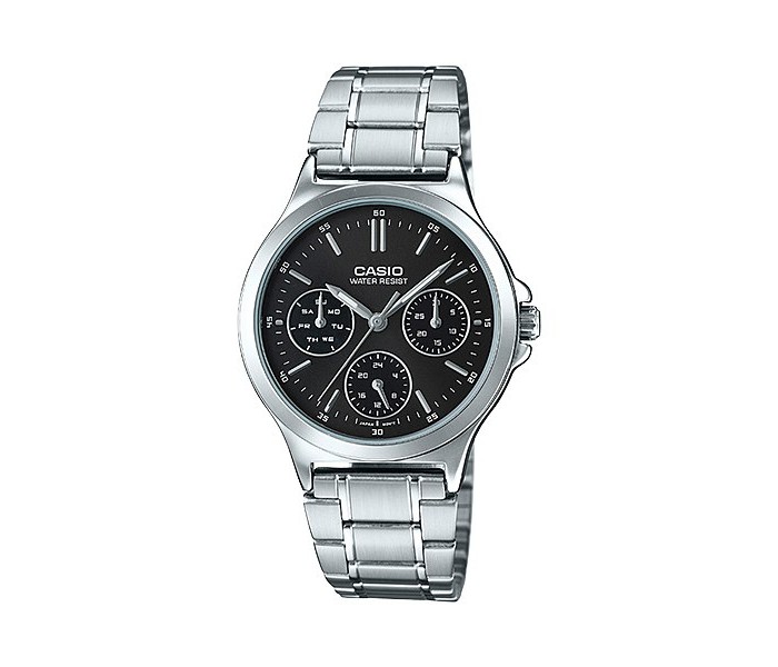 Casio LTP-V300D-1A Womens Analog Watch Silver and Black - Zoom Image