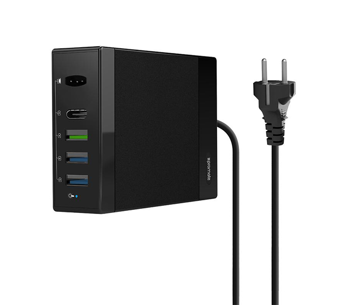 Promate UNICHARGER 85W High Powered Universal UK Type Laptop Charger - Black - Zoom Image 1