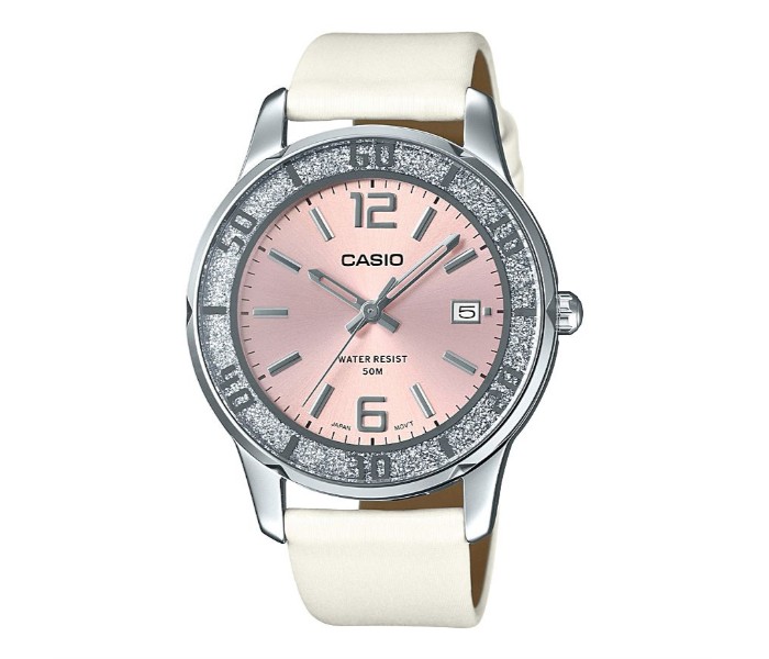 Casio LTP-1359SL-4ADF Womens Analog Watch White and Pink - Zoom Image