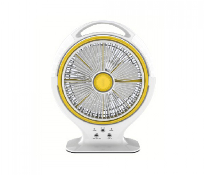 Olsenmark OMF2685 LED Rechargeable Multi Functional Fan, White & Yellow - Zoom Image