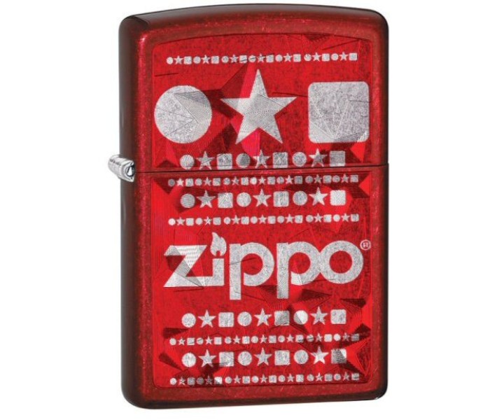 Zippo 28342 Lighter Red & Silver - Zoom Image