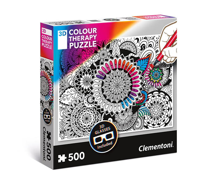 Clementoni 35053 3D Colour Therapy Flowers Adult Puzzle - 500 Pieces - Zoom Image 3