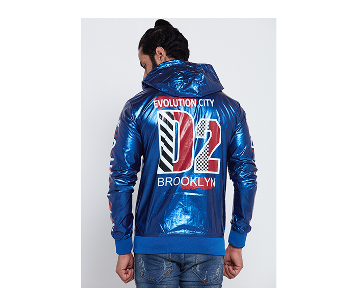 Lynk LY10066 Printed Stylish Youth Bomber Jacket For Men XL - Blue - Zoom Image 2