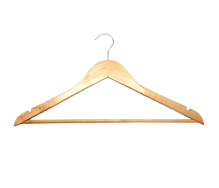 Royalford RF7339 Wooden Cloth Hanger - 4 Pieces, Beige - Zoom Image