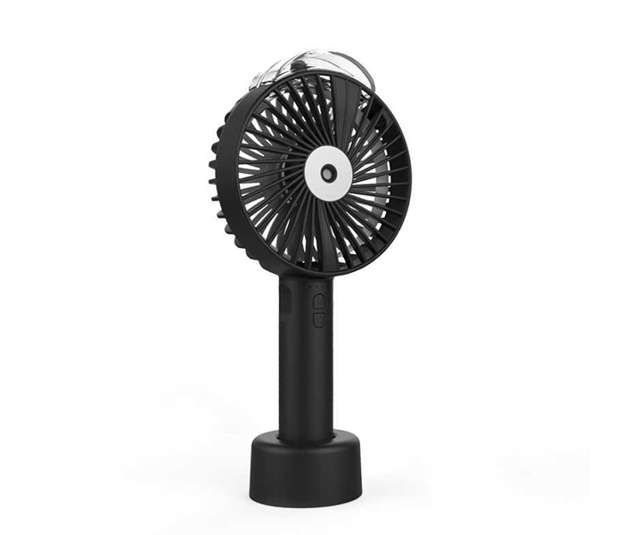 Portable Mini Air Conditioner Rechargeable USB Fan Water Spray - Black - Zoom Image