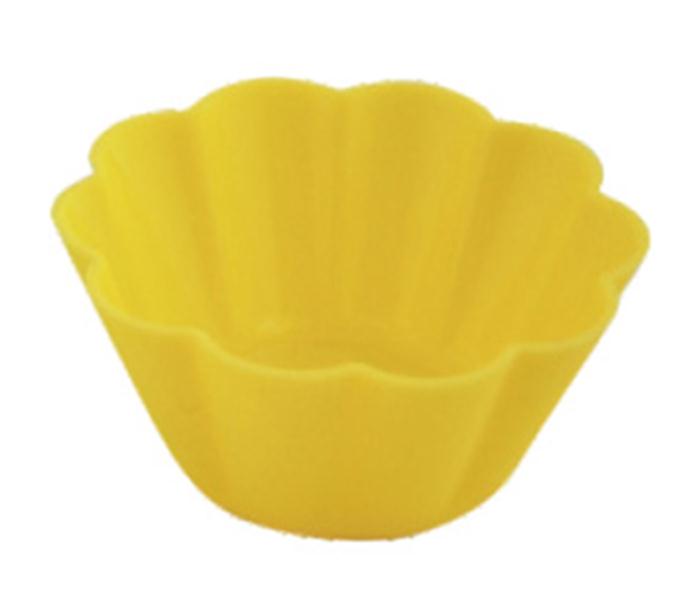 Royalford RF6501 Silicone Cupcake Mould - Yellow, 12 Pieces - Zoom Image