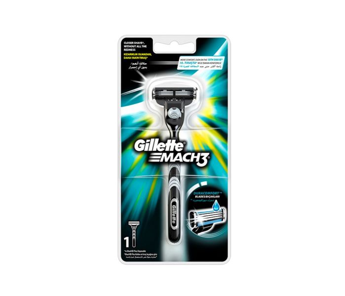 Gillette N11293657A Mach3 1Up Razor One Size Black - Zoom Image