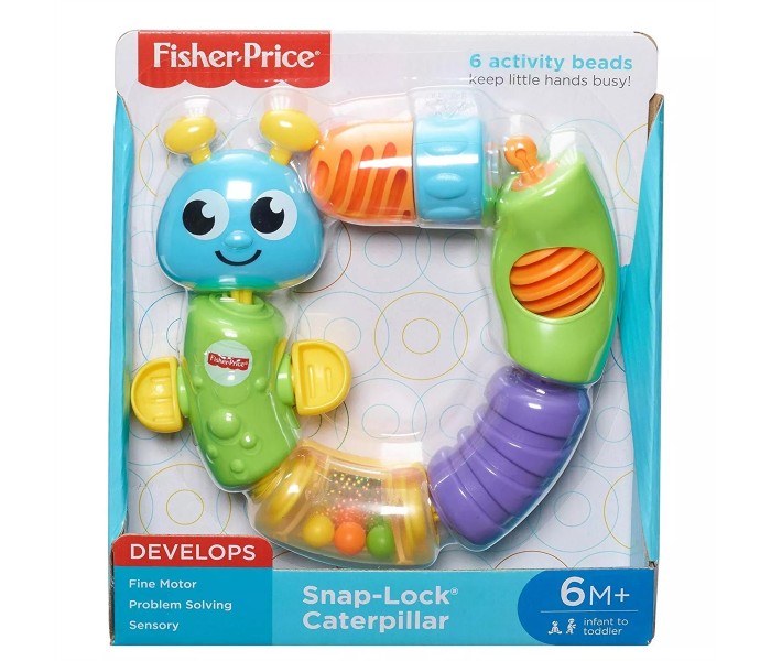 Fisher Price W9834 Brilliant Basics Snap Lock Caterpillar Assorted - Zoom Image 2