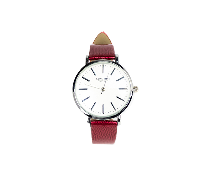 Long Time Strap Watch for Ladies - Red - Zoom Image 2