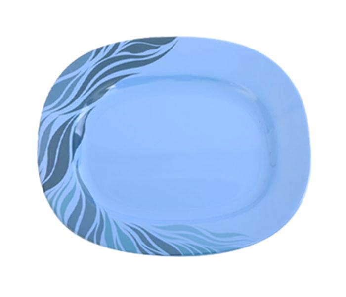 Royalford RF8142 12-inch Melamine Oval Plate - Blue - Zoom Image