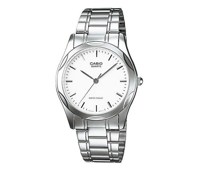 Casio MTP-1275D-7ADF Mens Analog Watch Silver and White - Zoom Image