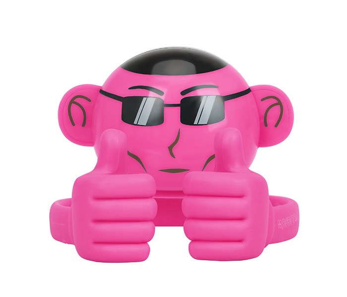 Promate Ape Mini High Definition Wireless Monkey Speaker With Smartphone Stand - Pink - Zoom Image 9