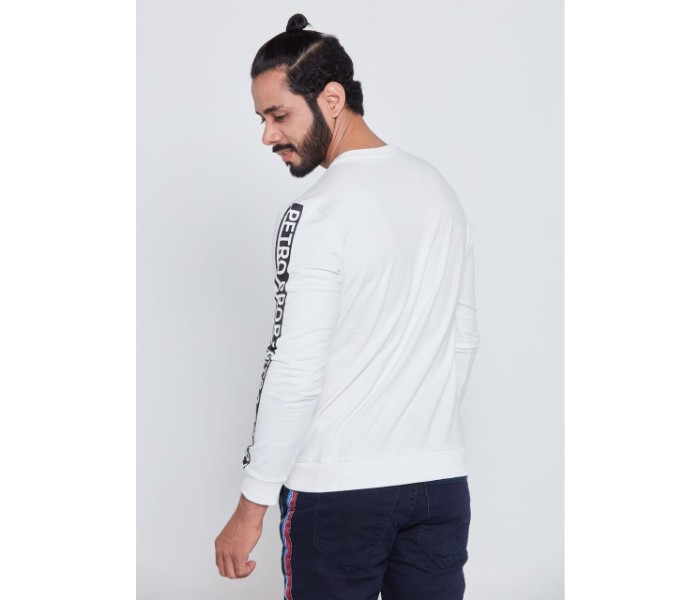 Petro OU10054 Printed Crew Neck Out wear T- Shirt XL-White - Zoom Image 1