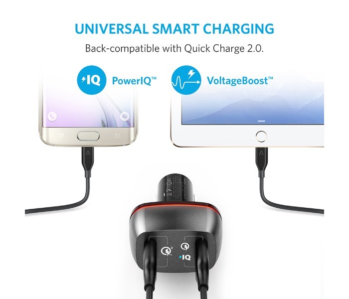 Anker A2224 PowerDrive Plus 2 Ports Car Charger Black - Zoom Image 5