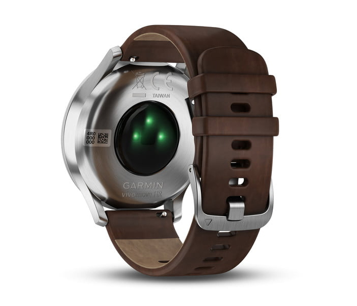 Garmin Vívomove HR Hybrid Smart Watch With Leather Band - Dark Brown - Zoom Image 2