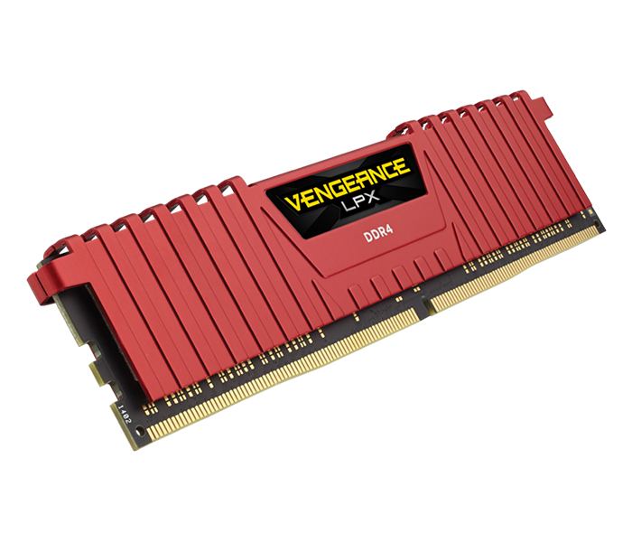 Corsair CMK32GX4M2B3200C16R Vengeance LPX 32GB DDR4 DRAM 3200MHz C16 Memory Kit - Red - Zoom Image 3