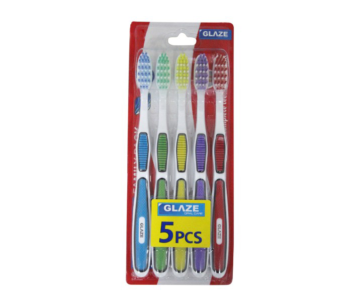 Glaze GL-234 5pc Hard Toothbrush Family Pack Assorted - Zoom Image