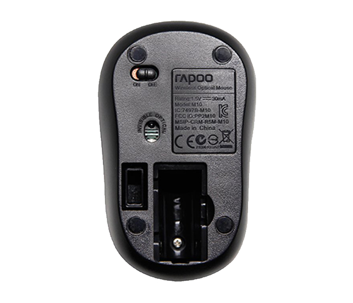 Rapoo M10 2.4GHz Wireless Optical Mouse - Black - Zoom Image 4