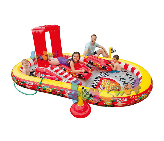 Intex ZX-57134 348 x 198 x 121CM Inflatable Disney Cars Water Play Centre - Red & Yellow - Zoom Image 1