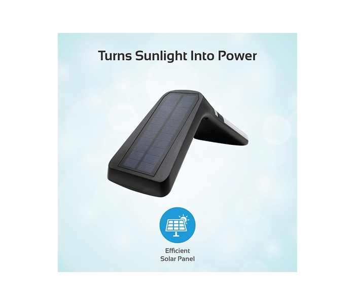 Promate SolarTrail-1 Outdoor Solar Light with Dual-Lighting Modes - Black - Zoom Image 1