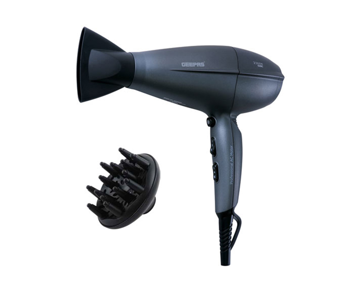 Geepas GHD86009 Hair Dryer with Styling Concentrator - Grey - Zoom Image